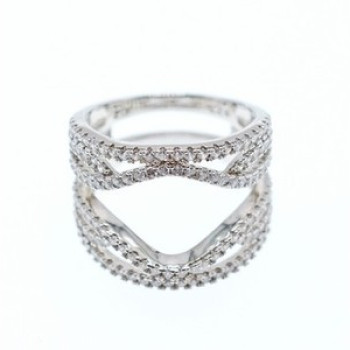 925 Sterling Silver CZ Ring Size 6.5