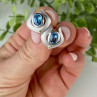 925 Sterling Silver Blue Topaz Stud Earrings