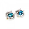 925 Sterling Silver Blue Topaz Stud Earrings