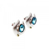 925 Sterling Silver Blue Topaz Stud Earrings