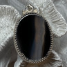 Vintage 925 Sterling Silver Agate Pendant Length 2.3 Inch