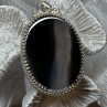Vintage 925 Sterling Silver Agate Pendant Length 2.3 Inch