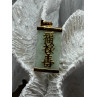 925 Sterling Silver Gold Plated Jadeite Pendant Length 1.5 Inch