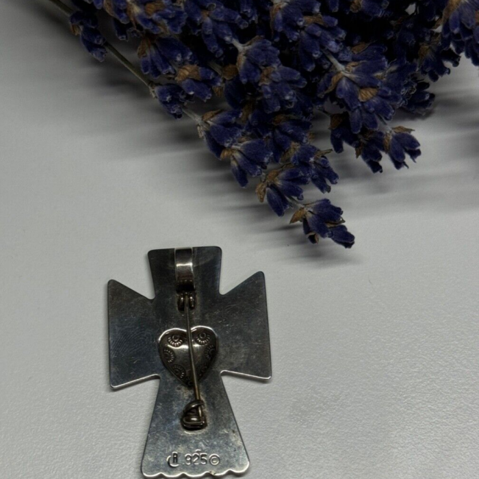 925 Sterling Silver Angel Heart Brooch