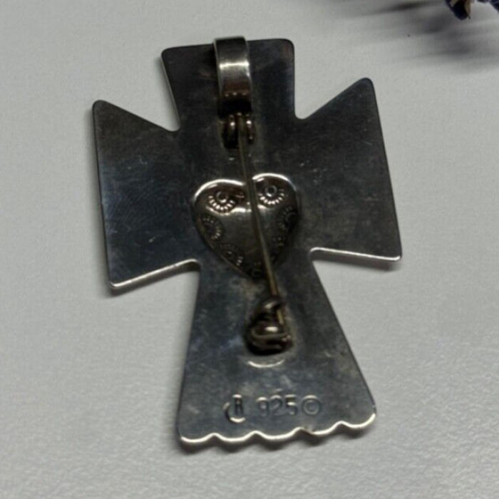 925 Sterling Silver Angel Heart Brooch