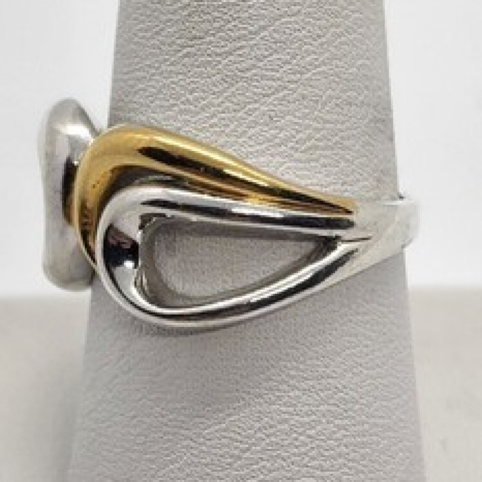 Silver Ring 925 Vintage Elle Accent Red Ruby Inside The Band Size 9