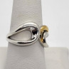Silver Ring 925 Vintage Elle Accent Red Ruby Inside The Band Size 9