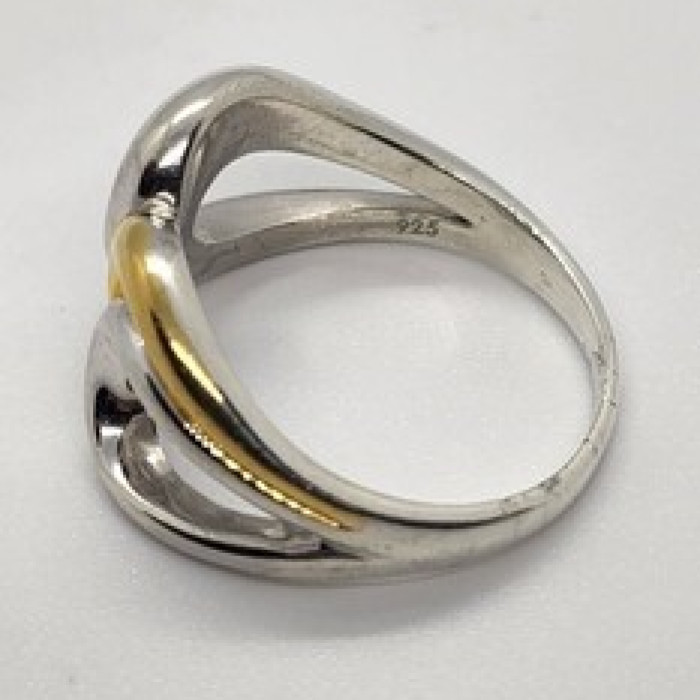 Silver Ring 925 Vintage Elle Accent Red Ruby Inside The Band Size 9