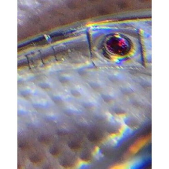 Silver Ring 925 Vintage Elle Accent Red Ruby Inside The Band Size 9