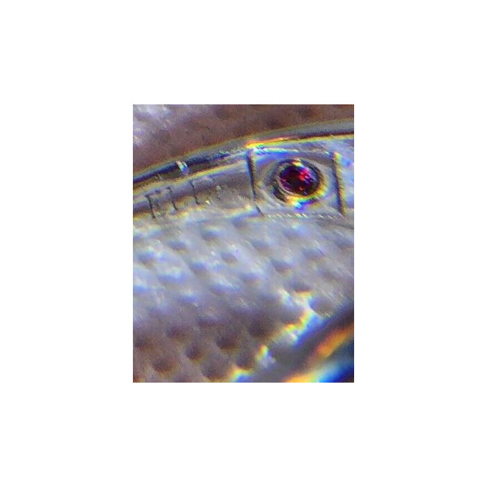 Silver Ring 925 Vintage Elle Accent Red Ruby Inside The Band Size 9