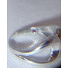 Silver Ring 925 Vintage Elle Accent Red Ruby Inside The Band Size 9