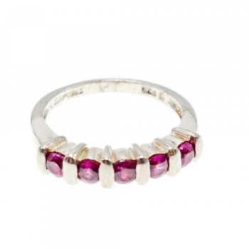 925 Sterling Silver Morganite Ring Size 6