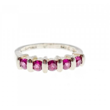 925 Sterling Silver Morganite Ring Size 6