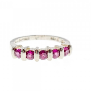 925 Sterling Silver Morganite Ring Size 6