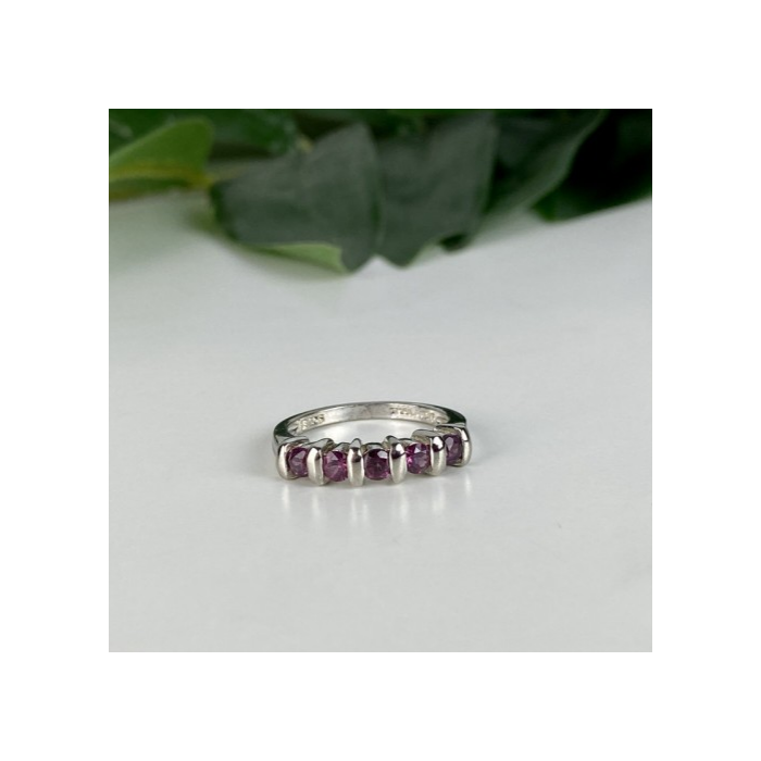 925 Sterling Silver Morganite Ring Size 6