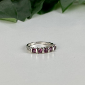 925 Sterling Silver Morganite Ring Size 6