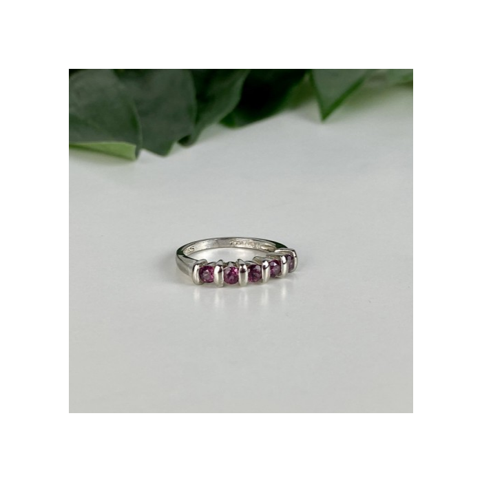 925 Sterling Silver Morganite Ring Size 6
