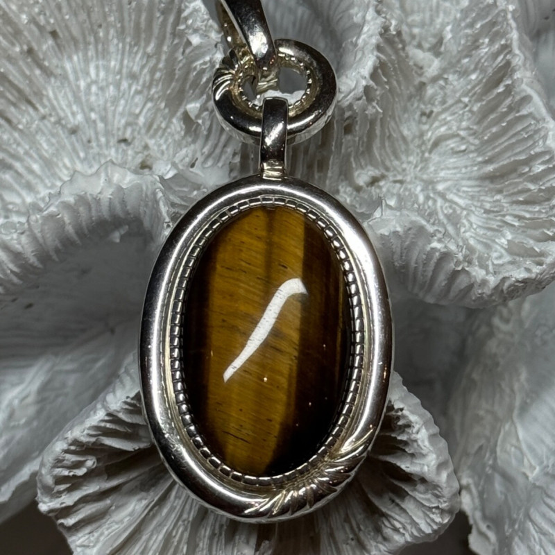 925 Sterling Silver Amber Pendant Length 2.5 Inch