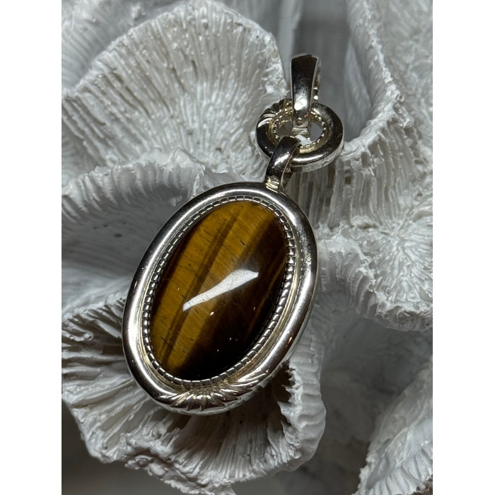 925 STERLING SILVER AMBER PENDANT LENGTH 2.5 Inch