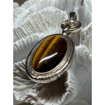 925 STERLING SILVER AMBER PENDANT LENGTH 2.5 Inch