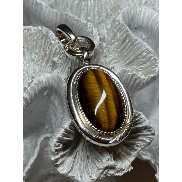 925 STERLING SILVER AMBER PENDANT LENGTH 2.5 Inch