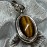 925 Sterling Silver Amber Pendant Length 2.5 Inch