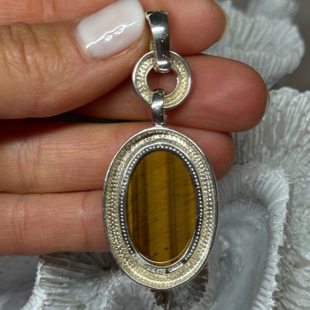 925 Sterling Silver Amber Pendant Length 2.5 Inch