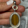 925 Sterling Silver Amber Pendant Length 2.5 Inch