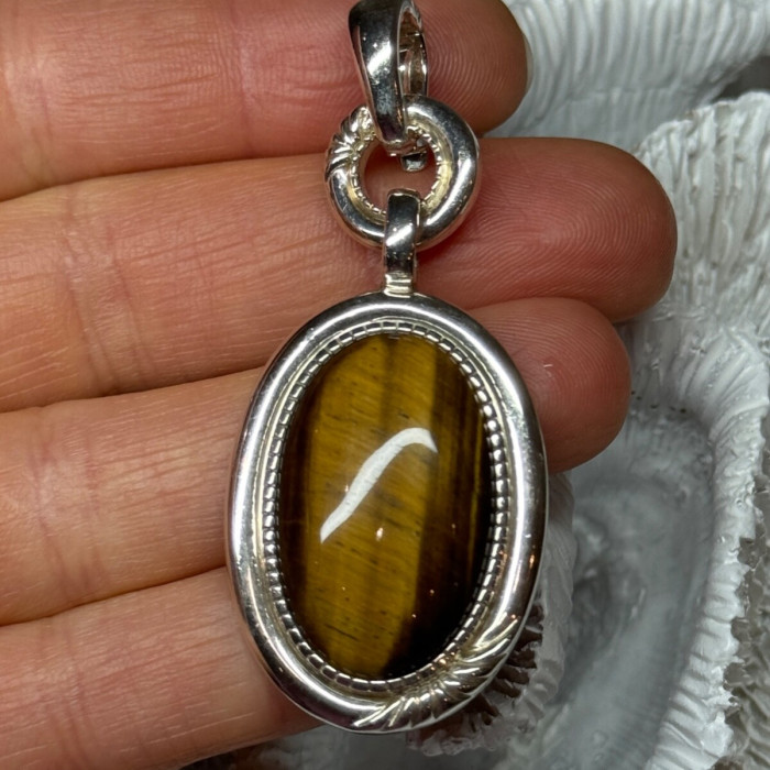 925 Sterling Silver Amber Pendant Length 2.5 Inch