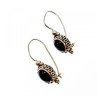 Vintage 925 Sterling Silver Agate Earrings
