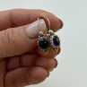 Vintage 925 Sterling Silver Agate Earrings