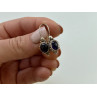 Vintage 925 Sterling Silver Agate Earrings