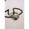 925 Sterling Silver Topaz & Black Onyx Ring Size 7
