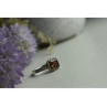 925 Sterling Silver Hessonite & CZ Ring Size 8