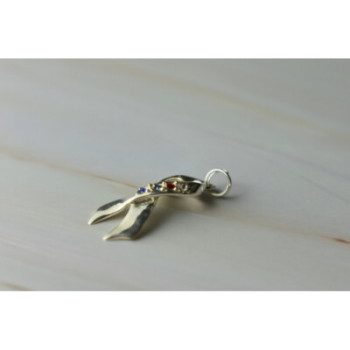 925 Sterling Silver Multicolor CZ Pendant