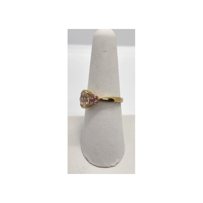 925 Sterling Silver Quartz & Topaz Ring Size 7.5