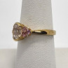 925 Sterling Silver Quartz & Topaz Ring Size 7.5