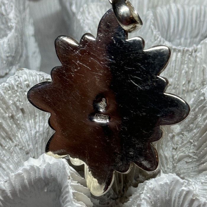 925 Sterling Silver Agate Pendant Length 2.3 Inch