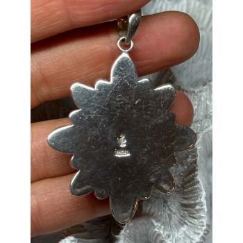 925 STERLING SILVER AGATE PENDANT LENGTH 2.3 Inch