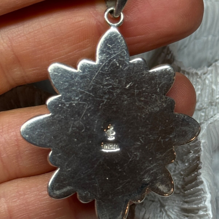 925 Sterling Silver Agate Pendant Length 2.3 Inch