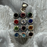 925 Sterling Silver Multicolor Spinel Pendant Length 1.3 Inch