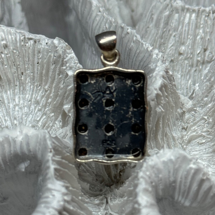 925 Sterling Silver Multicolor Spinel Pendant Length 1.3 Inch