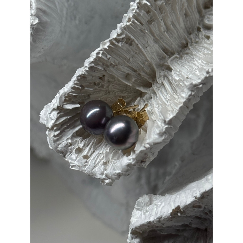 14K YELLOW GOLD PEARL EARRINGS