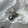 14K Yellow Gold Pearl Earrings