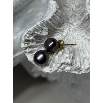 14K YELLOW GOLD PEARL EARRINGS