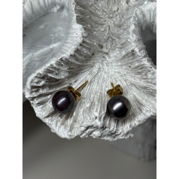 14K YELLOW GOLD PEARL EARRINGS