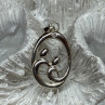 925 Sterling Silver Diamond Pendant Length 1.3 Inch
