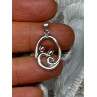 925 Sterling Silver Diamond Pendant Length 1.3 Inch