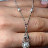 925 Sterling Silver Pearls Necklace Length 18 Inch Elegant