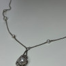 925 Sterling Silver Pearls Necklace Length 18 Inch Elegant